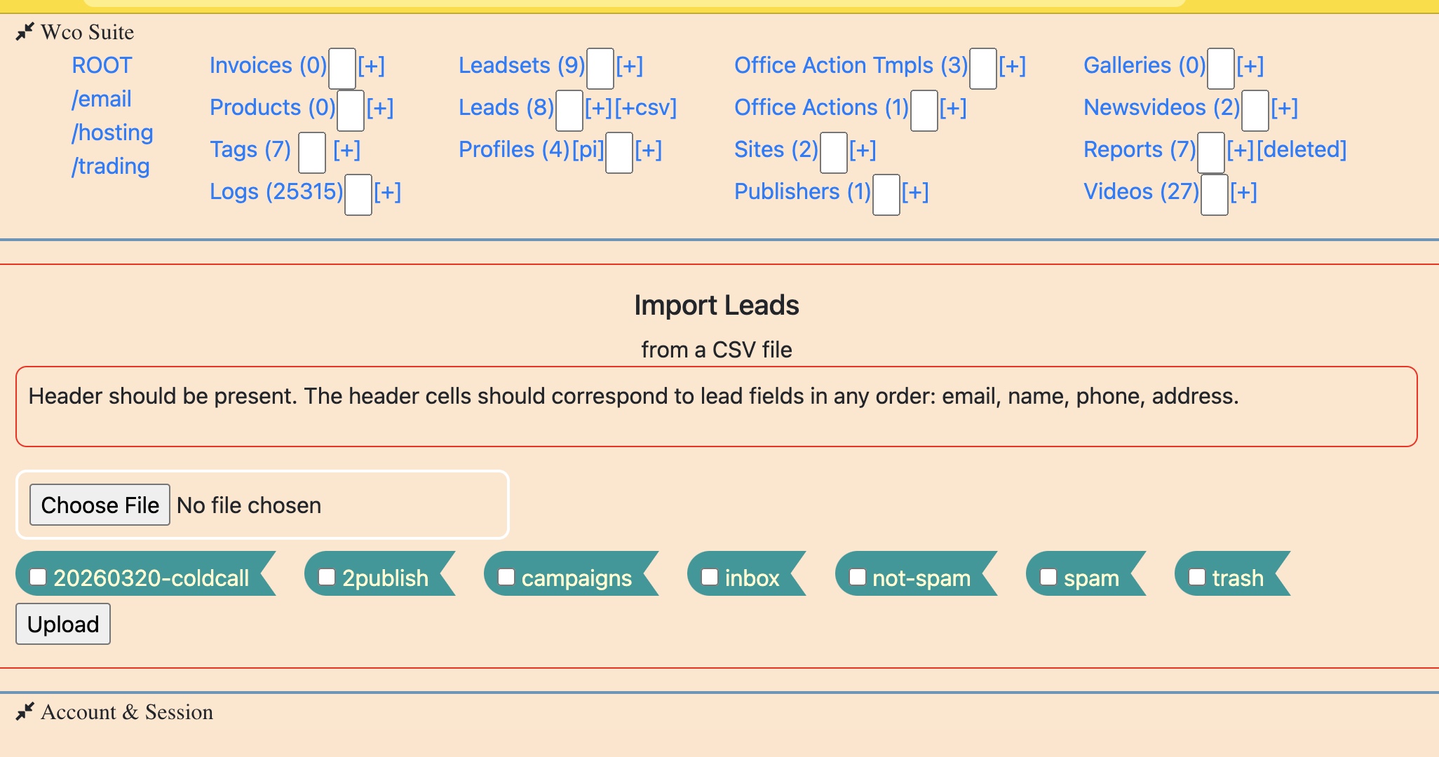 importing leads