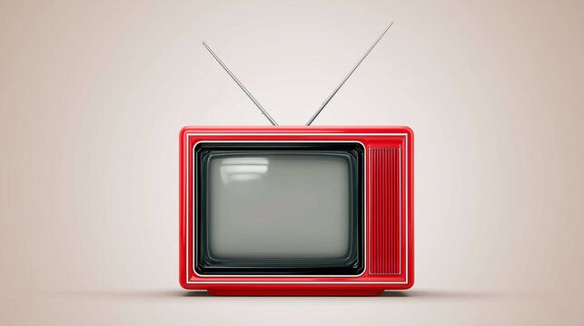 a red television set