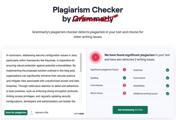 grammarly lies to you about plagiarism