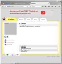 A tabbed interface